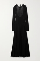 Thumbnail for your product : Peter Do Squid Open-back Paneled Stretch-jersey Maxi Dress - Black