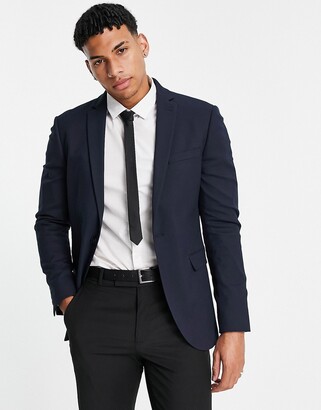 topman navy coat