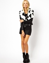 Thumbnail for your product : ASOS Faux Cow Lapel Collar