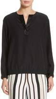 Thumbnail for your product : Lafayette 148 New York Joan Tie Hem Silk Blouse