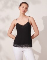 Thumbnail for your product : The White Company Eco Perfect Lace-trim Cami , Black, 16