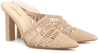 cult gaia sage leather mules