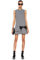 Thumbnail for your product : RED Valentino Multistripes Jersey Dress in Black & White