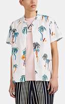 Thumbnail for your product : Paul Smith Men's Palm-Print Cotton Camp-Collar Shirt - White