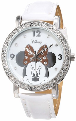 Disney Minnie Mouse Women's Analogue Quartz Watch with Polyurethane Strap - MN1149 (White)