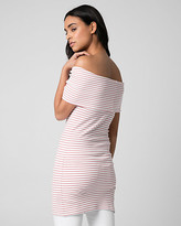 Thumbnail for your product : Le Château Stripe Rib Knit Off-the-Shoulder Top