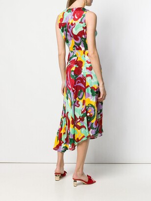 La DoubleJ Textured Print Asymmetric Dress