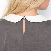 Thumbnail for your product : La Redoute MADEMOISELLE R Peter Pan Collar T-Shirt with Detachable Jewelled Brooch