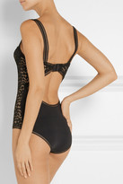 Thumbnail for your product : Eres Decadence Luxure Lace And Stretch-mesh Bodysuit - Black