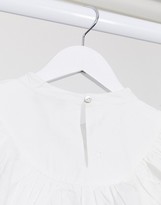 Thumbnail for your product : Topshop poplin pintuck blouse in ivory