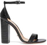 Thumbnail for your product : Schutz Enida Croc-effect Leather Sandals