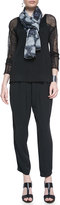 Thumbnail for your product : Eileen Fisher Long-Sleeve Lace Hemp Top, Petite