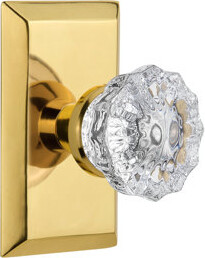 Nostalgic Warehouse Studio Plate with Crystal Door Knob