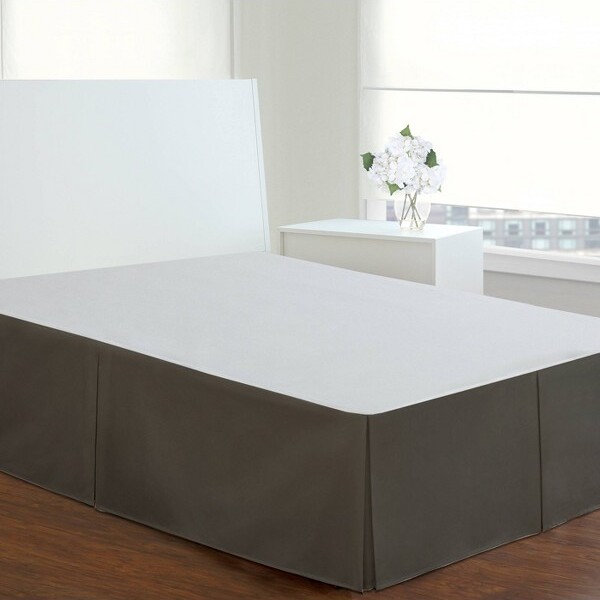 Fresh Ideas Navy Tailored 14" Bed Skirt - Levinsohn: Fresh Ideas, Poplin Blend, Machine Washable, Box Pleat Design