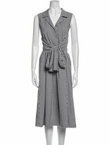 Thumbnail for your product : Donna Karan Plaid Print Midi Length Dress White