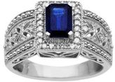 Thumbnail for your product : Lord & Taylor Sterling Silver Sapphire & Diamond Ring