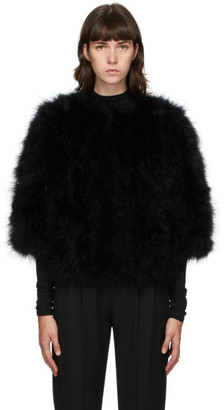 feather cropped jacket