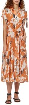 Thumbnail for your product : Equipment Didier Printed Silk Midi Dress