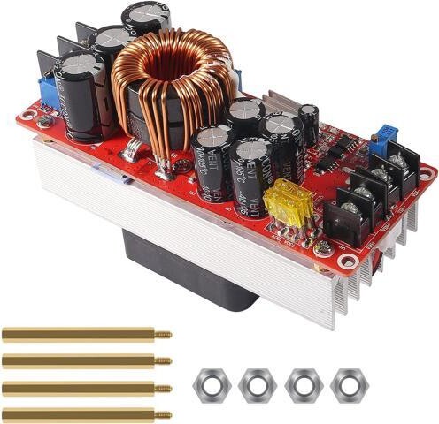 RUOCLRIS ACEIRMC 1500W 30A DC-DC Boost Converter DIY Step-up Boost Constant Stream Power Supply Module Board in 10-60V Out 12-90V Electric Unit Module...