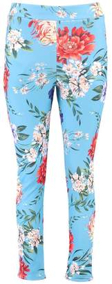 boohoo Lori Tropical Floral Stretch Skinny Trousers