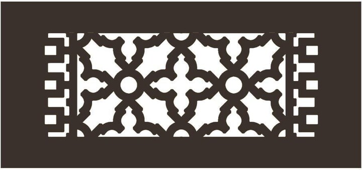 Reggio Registers Scroll Series 4 in. x 10 in. Aluminum Grille, Oil Rubbed Bronze without Mounting Holes