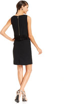 Thumbnail for your product : Ivanka Trump Fringed Layered-Look Dress