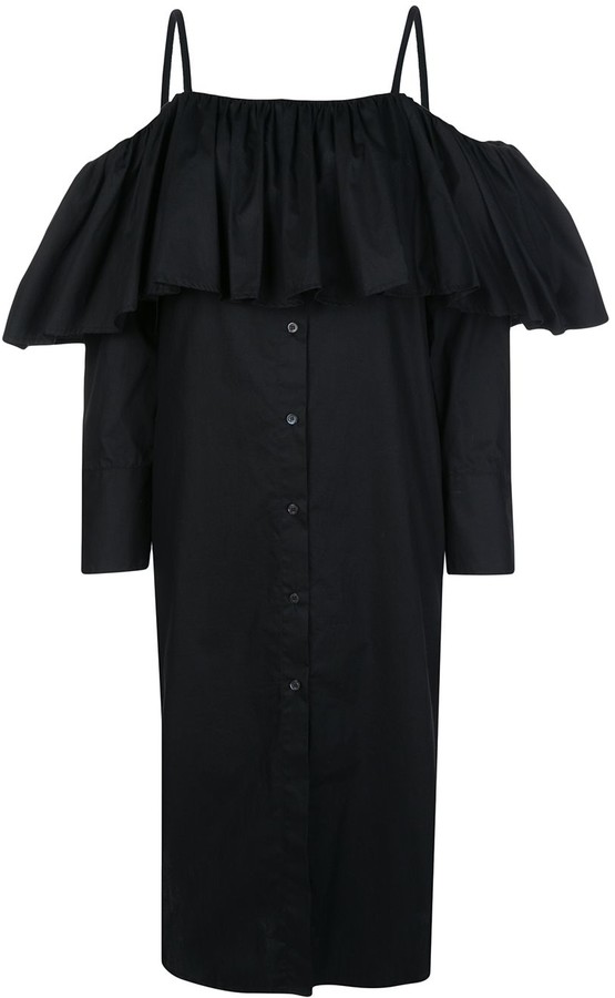 off the shoulder black shirt