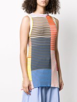 Thumbnail for your product : Maison Flaneur Knitted Ribbed Sleeveless Tunic