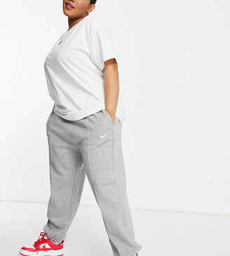 Nike Plus mini swoosh oversized jogger in grey
