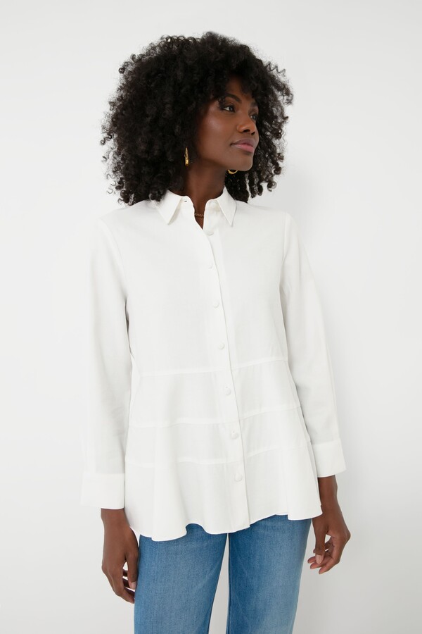 Pomander Place White Ashlen Blouse - ShopStyle Long Sleeve Shirts