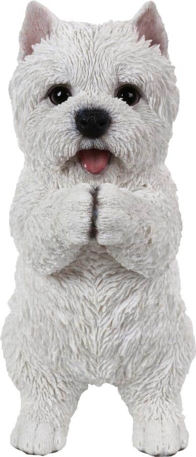 Westie Puppy Playing Statue