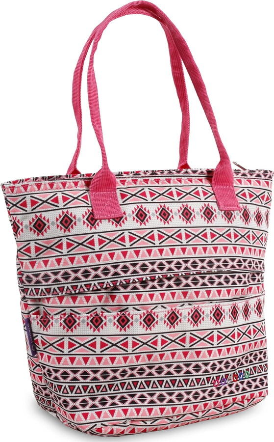 J World New York J World Womens Lola Insulated Lunch Tote Bag for School and Work, Skandi Pink