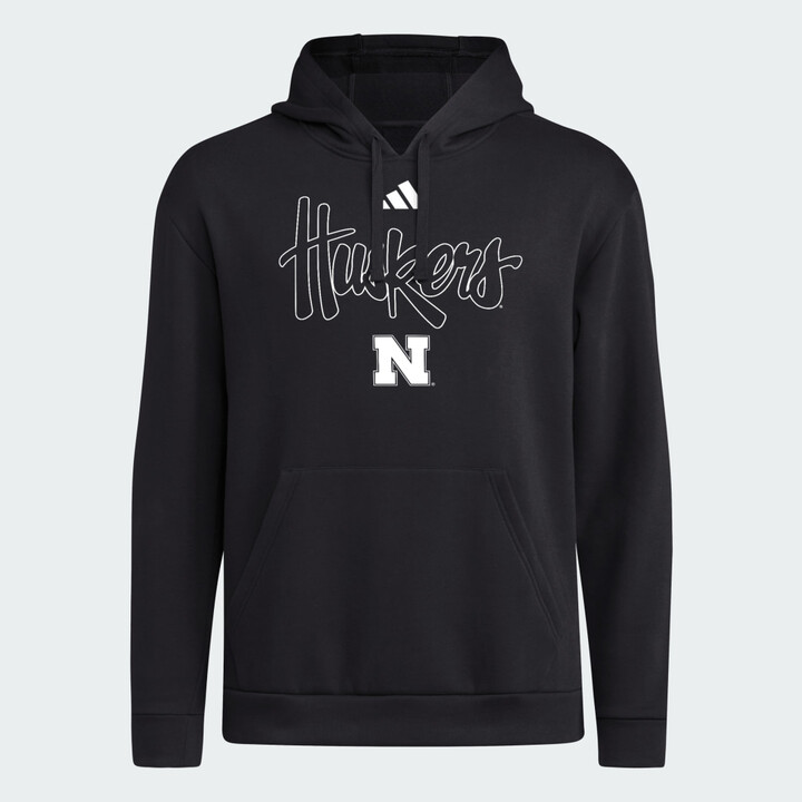 adidas Nebraska Cornhuskers Black Fleece Hoodie Black S Mens