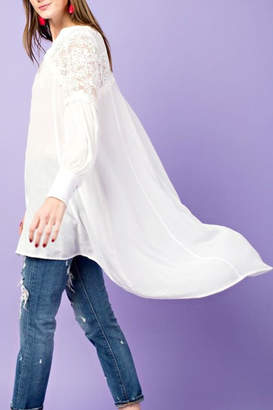 Easel Lightweight Lace Tunic
