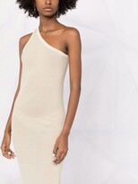 Thumbnail for your product : Rick Owens One-Shoulder Ribbed Semi-Sheer Dress