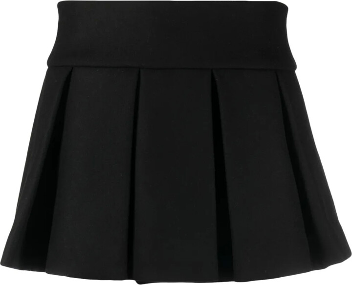 Patou pleated A-line skirt
