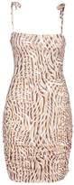 Thumbnail for your product : boohoo Mixed Animal Print Lace Up Back Mini Dress
