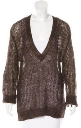 L'Agence Open-Knit Oversize Sweater