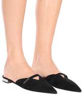 Thumbnail for your product : Miu Miu Suede slippers