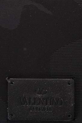 Valentino Garavani Black Camouflage Studded Wallet