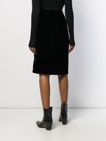 Thumbnail for your product : Emanuel Ungaro Pre-Owned 1980's Velvet Effect Straight Skirt