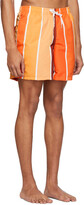 Thumbnail for your product : Bather Orange Striped Gradient Swim Shorts