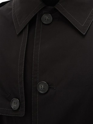 Versace Belted Cotton Trench Coat - Black