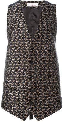 A.F.Vandevorst bird jacquard waistcoat - women - Polyester - 36