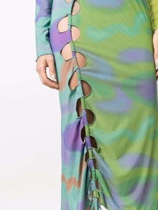 AVAVAV Abstract-Print Cut-Out Dress