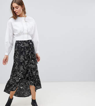 Vero Moda Tall Star Print Wrap Maxi Skirt - ShopStyle