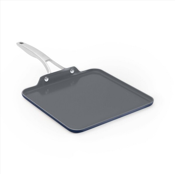 Calphalon CalphalonPremierCeramicSquareGriddleMidnight:NonstickGrill&TortillaPanAnodizedAluminumOven&DishwasherSafe