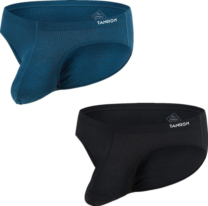TANBOM Mens Bulge Enhancing Underwear Men Sexy Low Rise Soft Big Ball