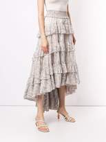 Thumbnail for your product : Aje Sorocco tiered maxi skirt