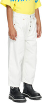 Thumbnail for your product : MM6 MAISON MARGIELA Kids Off-White Button Jeans